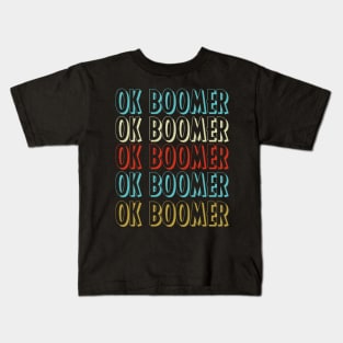 Vintage Ok Boomer Vintage Trend Meme Kids T-Shirt